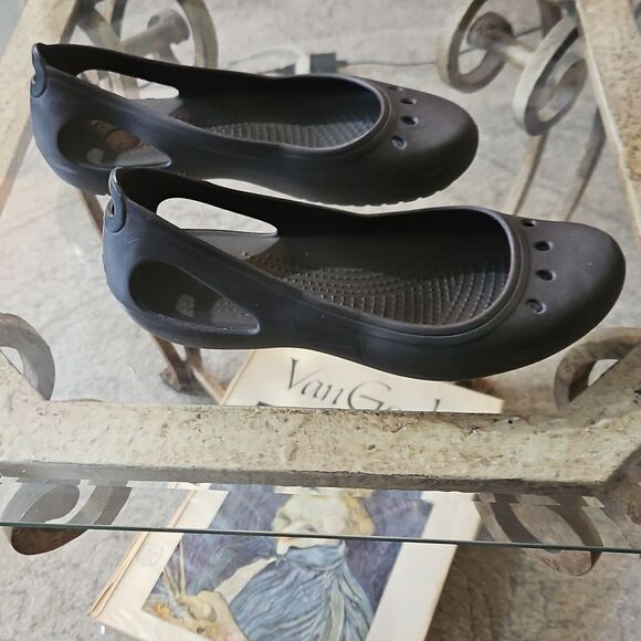 Women's Dark Gray Croc Kadee Ballet Flats Size 8 - Picture 6 of 8